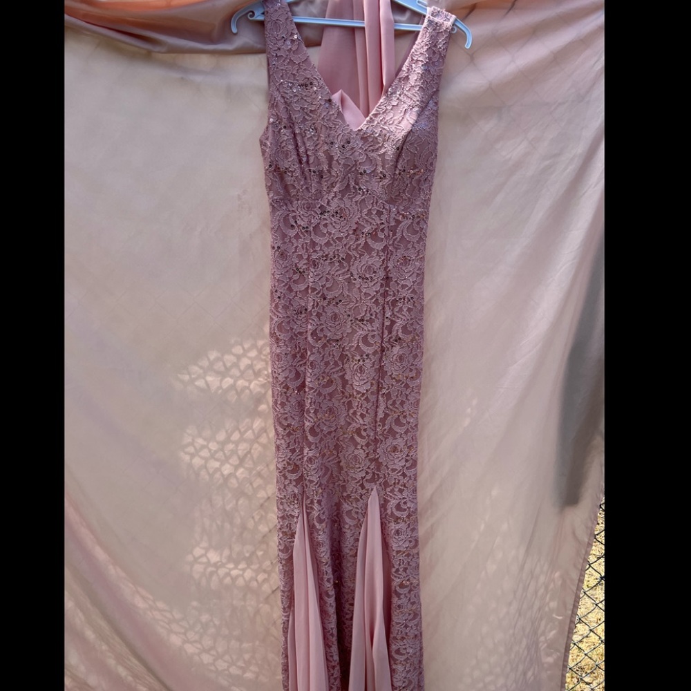 Pink lace dress